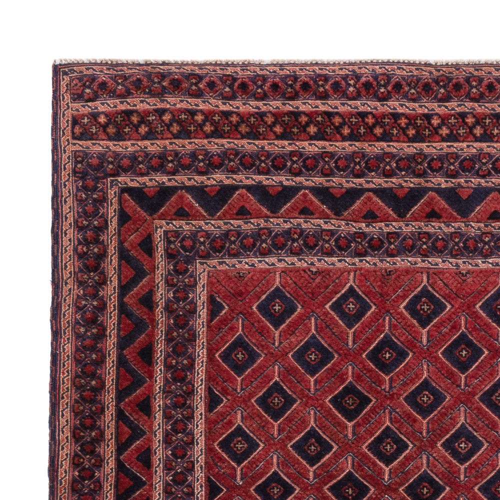 Kelim Carpet - orientalisk matta särskild form  - 184 x 158 cm - mörkröd