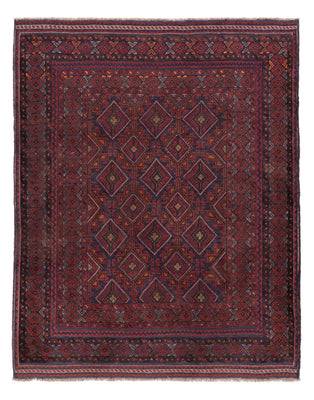Kelim Teppich - Oriental - 195 x 159 cm - dunkelrot
