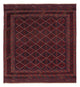 Kelim Carpet - orientalisk matta kvadrat  - 176 x 167 cm - mörkröd