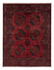 Afghansk matta - 202 x 155 cm - röd