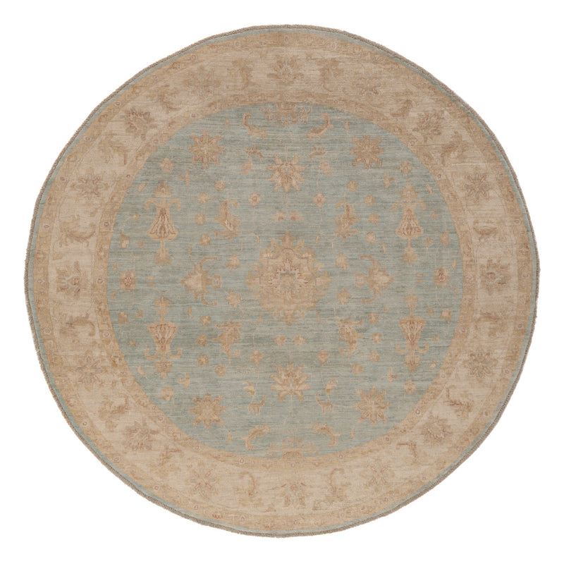 Ziegler Teppich rund  - 202 x 200 cm - hellblau