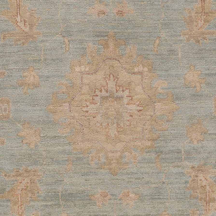 Ziegler Teppich rund  - 202 x 200 cm - hellblau