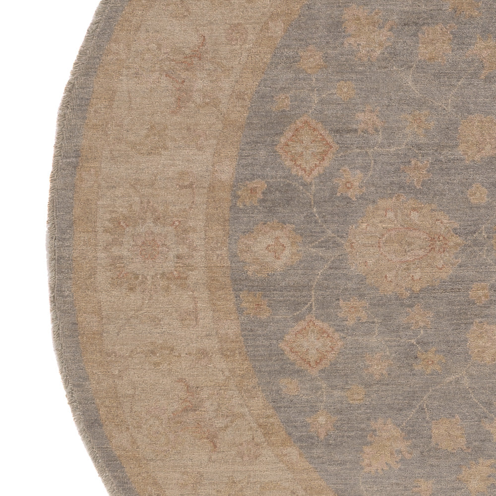 Ziegler Teppich rund  - 200 x 195 cm - blau