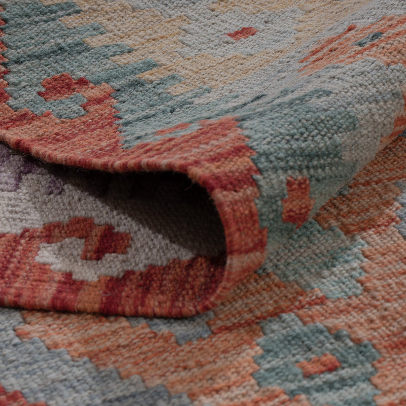 Läufer Kelim - Splash - 298 x 82 cm - mehrfarbig