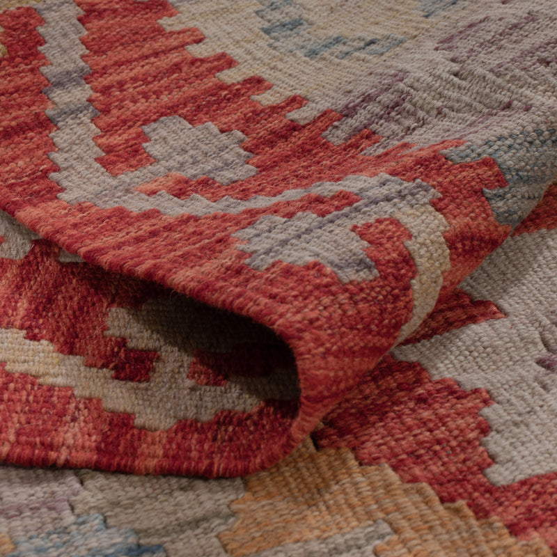 Läufer Kelim - Splash - 257 x 85 cm - mehrfarbig