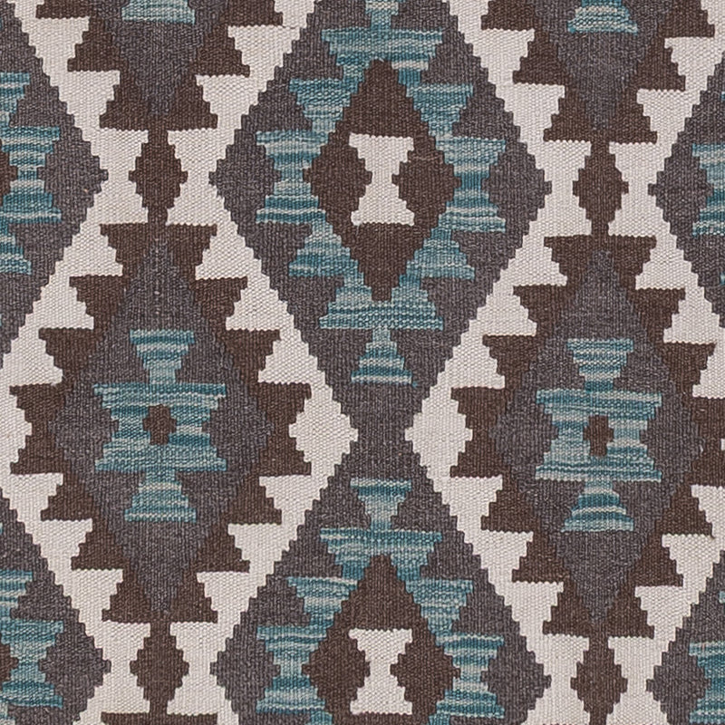 Läufer Kelim - Splash - 288 x 80 cm - dunkelgrün