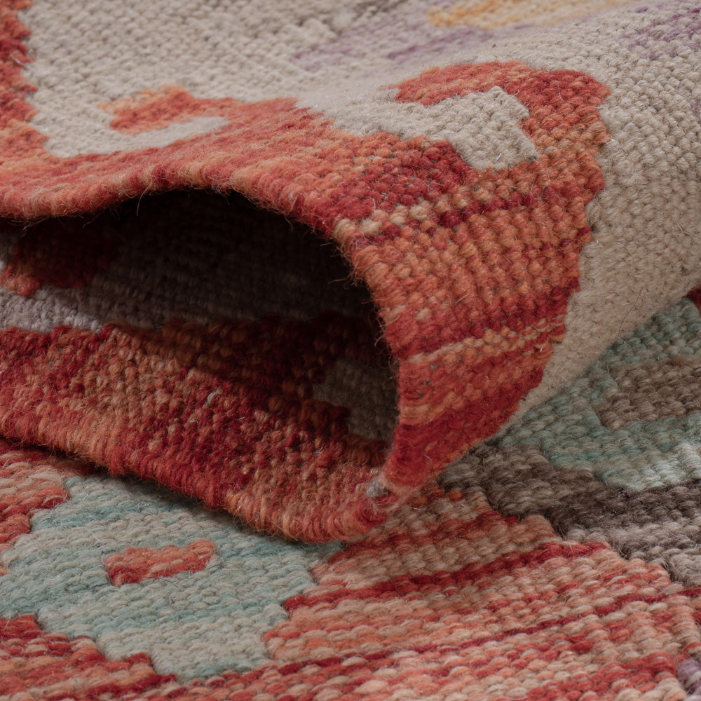 Läufer Kelim - Splash - 294 x 78 cm - mehrfarbig