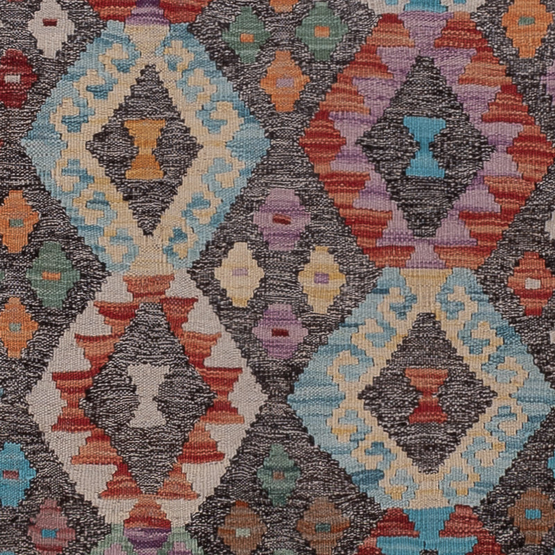 Läufer Kelim - Splash - 305 x 88 cm - mehrfarbig