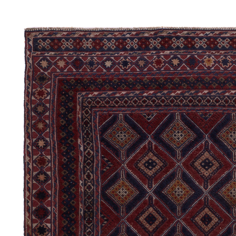 Kelim Teppich - Oriental quadratisch  - 177 x 157 cm - dunkelrot