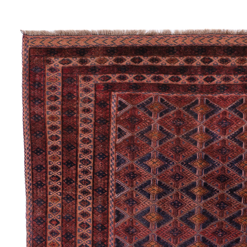 Kelim Carpet - orientalisk matta - 194 x 148 cm - mörkröd