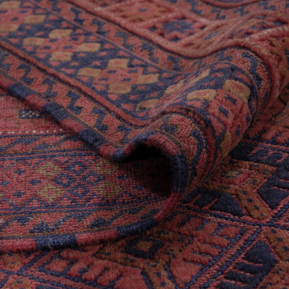 Kelim Teppich - Oriental - 194 x 152 cm - dunkelrot