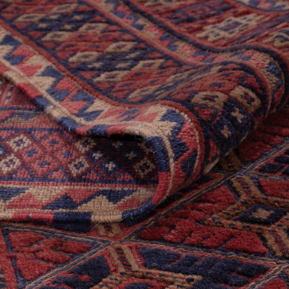 Kelim Teppich - Oriental - 190 x 152 cm - dunkelrot