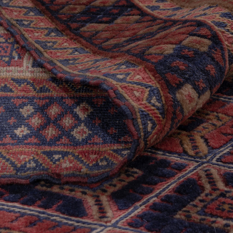 Kelim Teppich - Oriental quadratisch  - 183 x 157 cm - dunkelrot