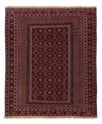 Kelim Teppich - Oriental quadratisch  - 189 x 157 cm - dunkelrot