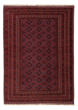 Kelim Teppich - Oriental - 190 x 147 cm - dunkelrot