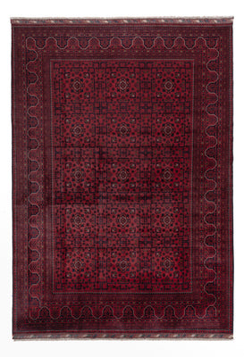Afghan Teppich - Kunduz - 296 x 207 cm - dunkelrot