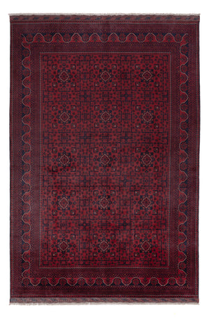 Afghan Teppich - Kunduz - 299 x 197 cm - dunkelrot