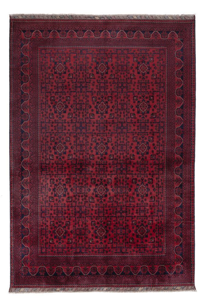 Afghan Teppich - Kunduz - 295 x 200 cm - dunkelrot