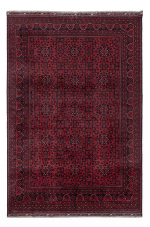 Afghan Teppich - Kunduz - 290 x 198 cm - dunkelrot