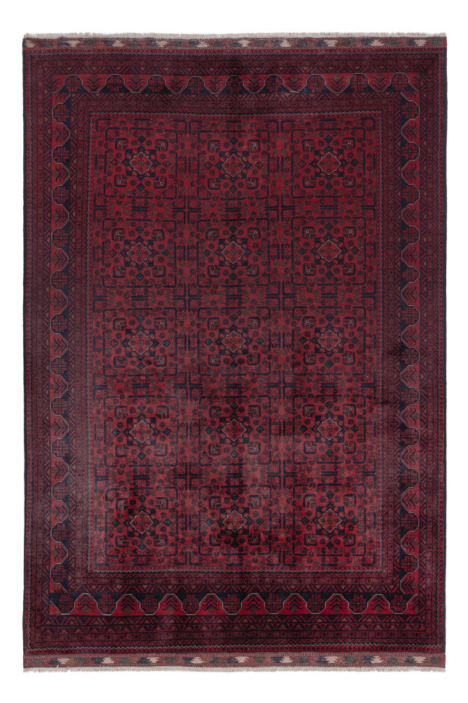 Afghan Teppich - Kunduz - 288 x 198 cm - dunkelrot