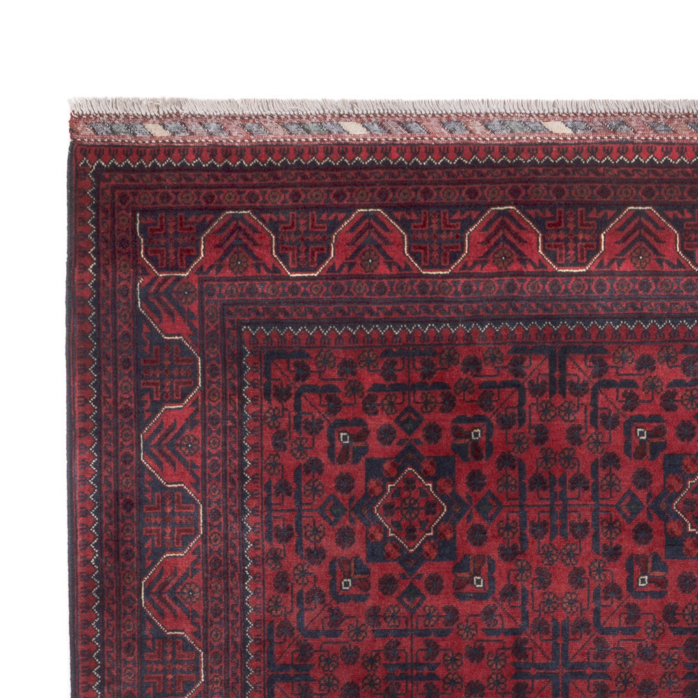 Afghansk matta - Kunduz - 307 x 197 cm - mörkröd