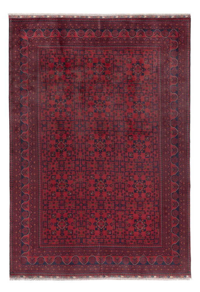 Afghan Teppich - Kunduz - 289 x 199 cm - dunkelrot