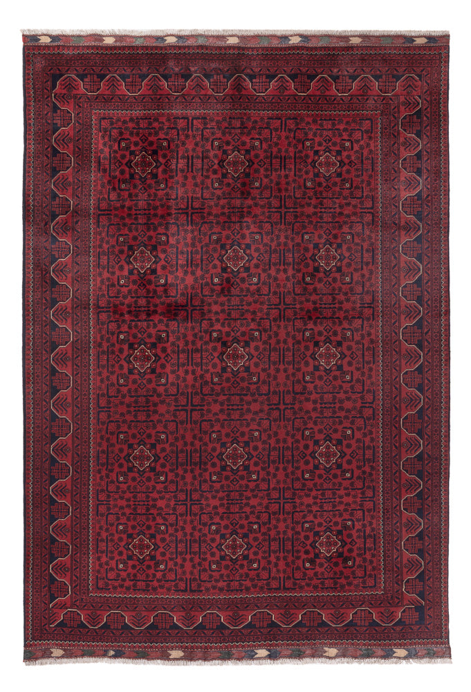 Afghan Teppich - Kunduz - 285 x 197 cm - dunkelrot