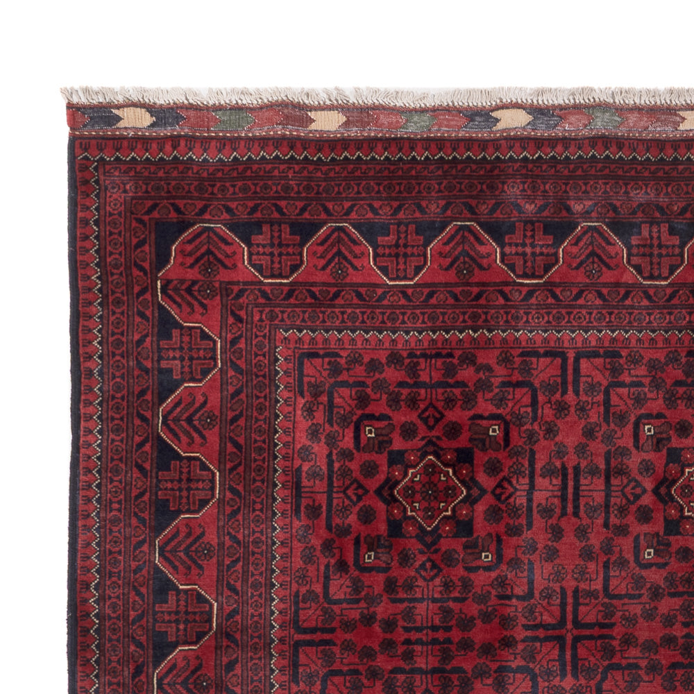 Afghansk matta - Kunduz - 285 x 197 cm - mörkröd