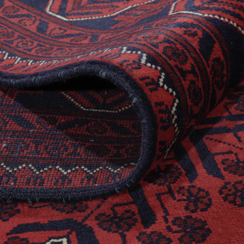 Afghan Teppich - Kunduz - 285 x 197 cm - dunkelrot