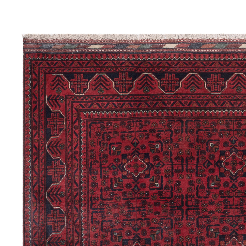 Afghansk matta - Kunduz - 287 x 195 cm - mörkröd