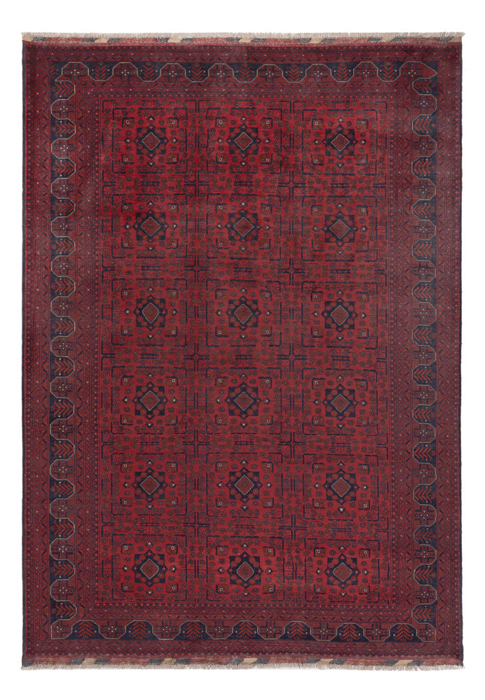 Afghan Teppich - Kunduz - 287 x 200 cm - dunkelrot