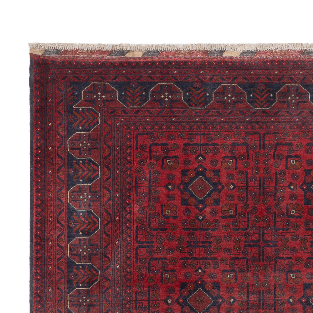 Afghansk matta - Kunduz - 287 x 200 cm - mörkröd