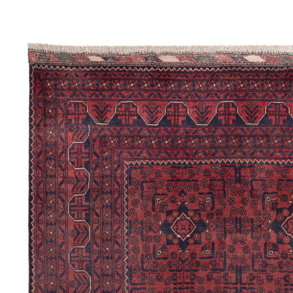 Afghansk matta - Kunduz - 297 x 195 cm - mörkröd