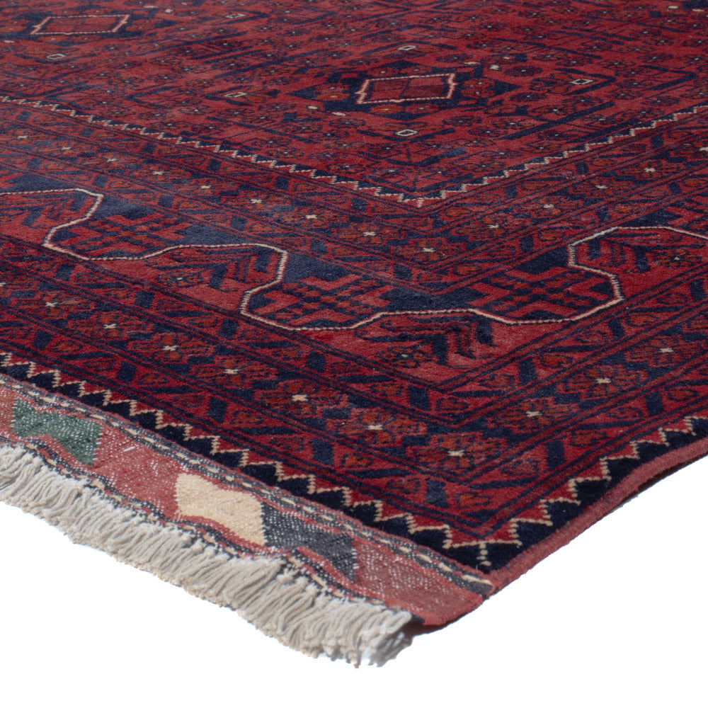 Afghan Teppich - Kunduz - 297 x 195 cm - dunkelrot