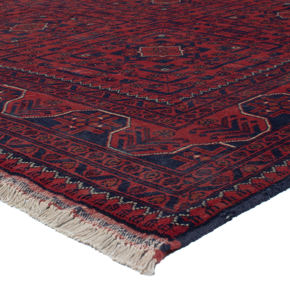 Afghan Teppich - Kunduz - 294 x 197 cm - dunkelrot