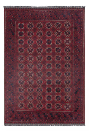 Afghan Teppich - Kunduz - 283 x 199 cm - dunkelrot