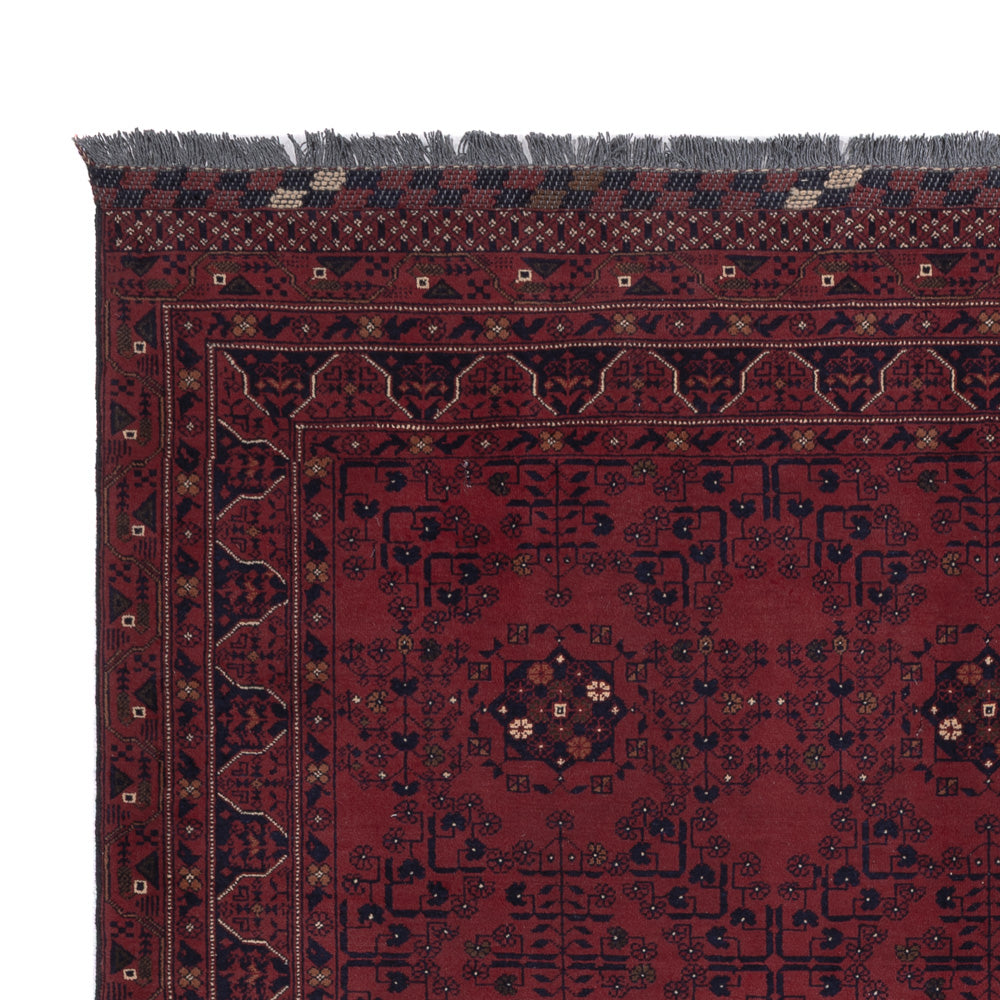 Afghan Teppich - Kunduz - 298 x 202 cm - dunkelrot