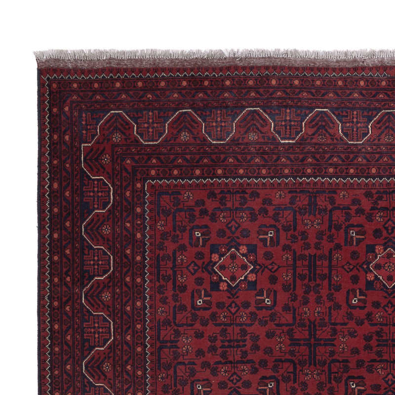 Afghan Teppich - Kunduz - 290 x 195 cm - dunkelrot