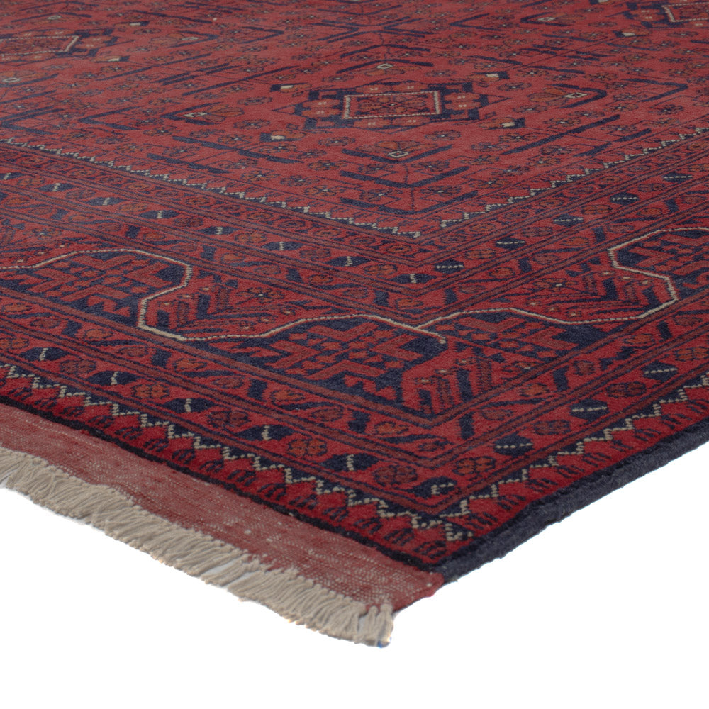 Afghan Teppich - Kunduz - 299 x 196 cm - dunkelrot