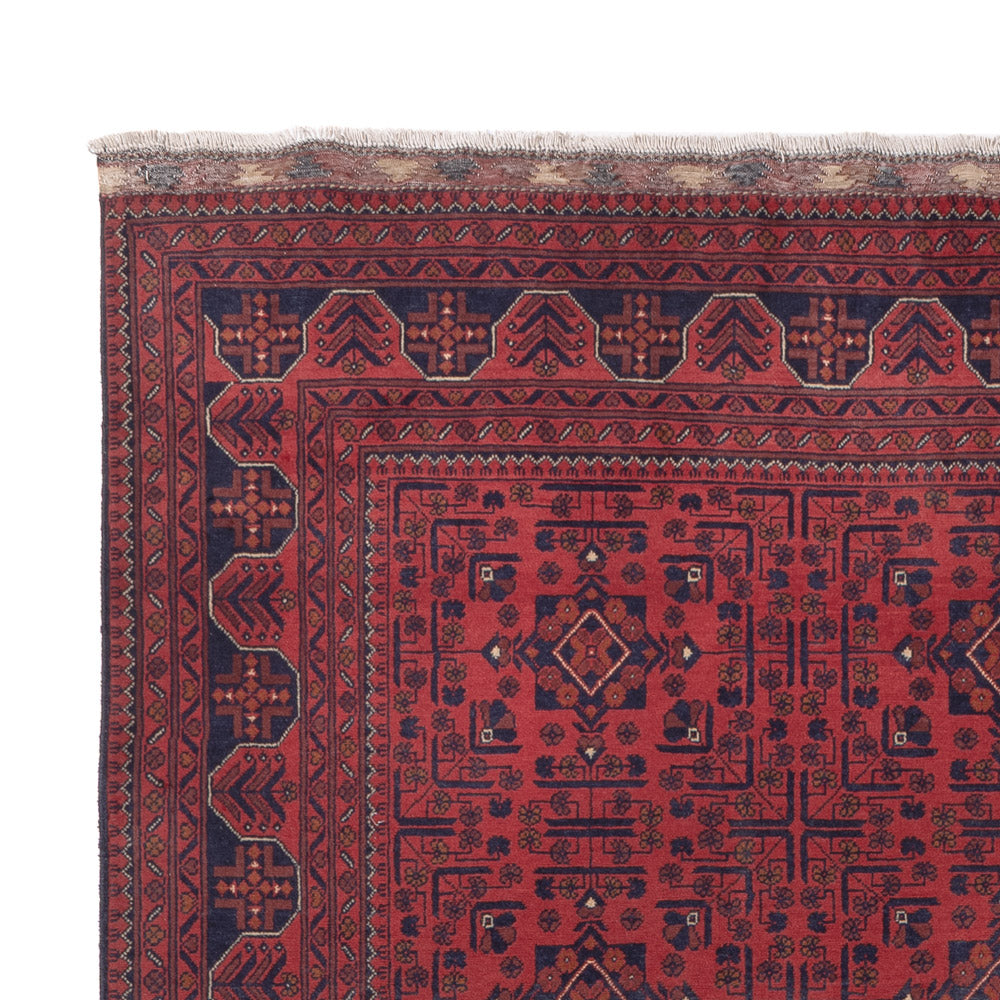 Afghansk matta - Kunduz - 290 x 197 cm - ljusröd