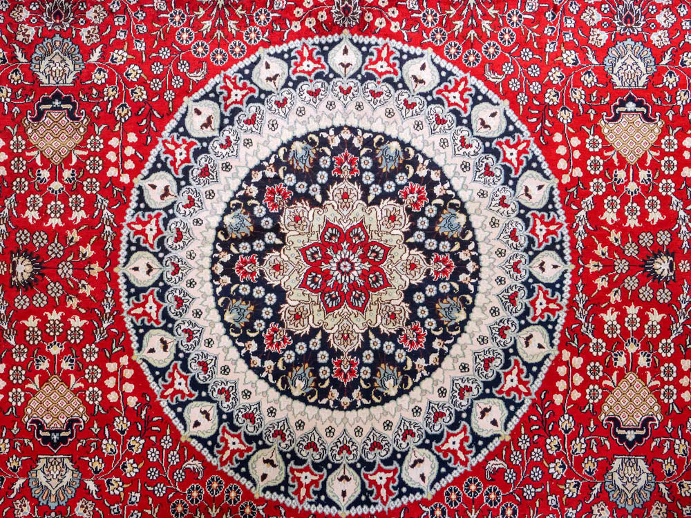 Silk matta - China Silk - 370 x 272 cm - röd