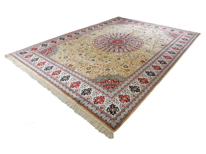 Seidenteppich - China Seide - 373 x 275 cm - hellbeige