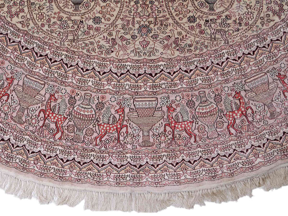 Silk matta - China Silk runt  - 300 x 300 cm - beige