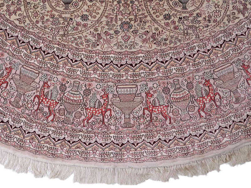 Silk matta - China Silk runt  - 300 x 300 cm - beige