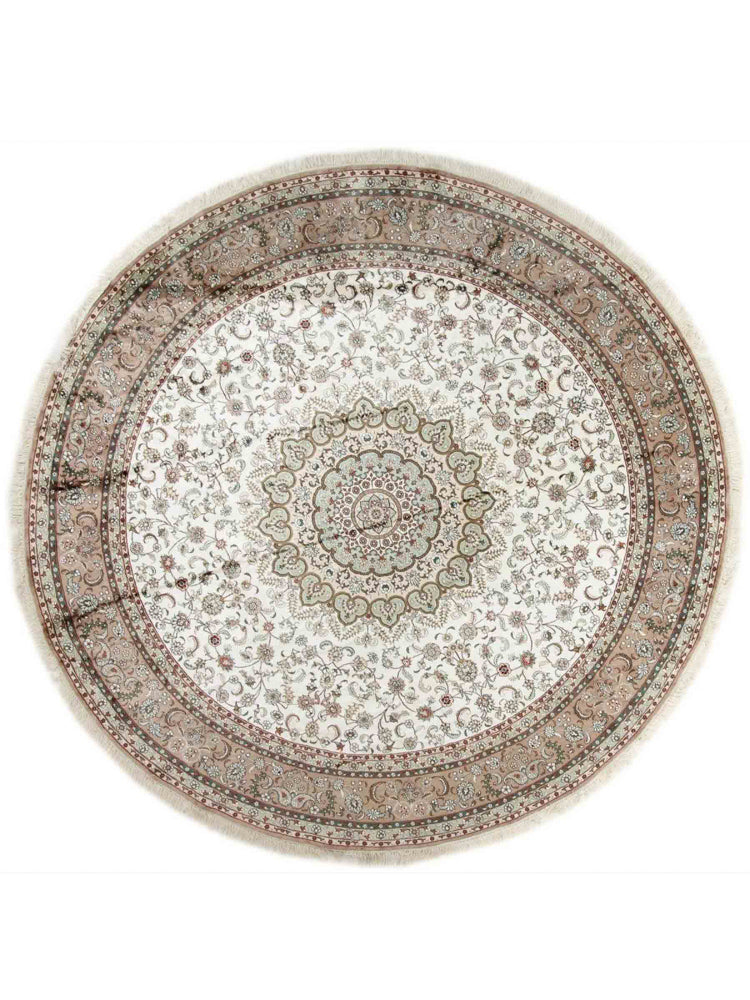 Silk matta - China Silk runt  - 303 x 303 cm - beige