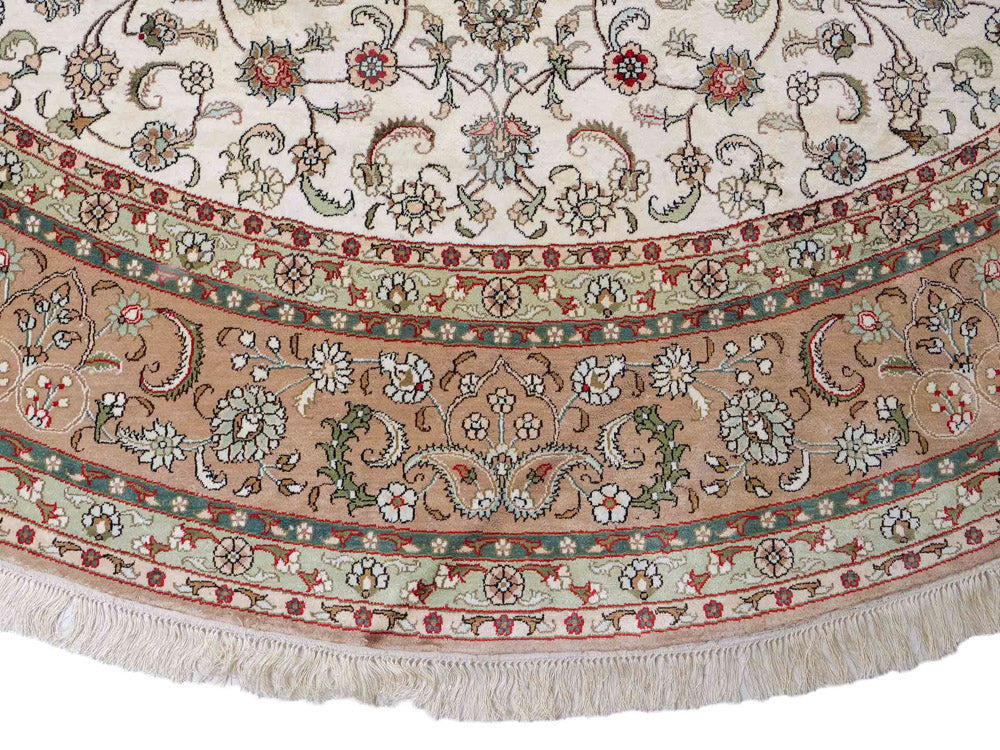 Silk matta - China Silk runt  - 303 x 303 cm - beige