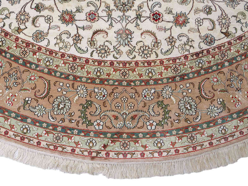 Silk matta - China Silk runt  - 303 x 303 cm - beige