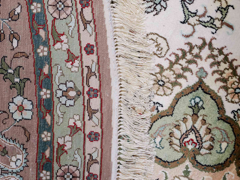 Silk matta - China Silk runt  - 303 x 303 cm - beige