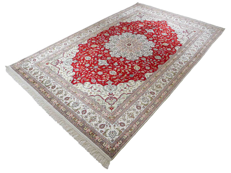 Silk matta - China Silk - 276 x 182 cm - röd