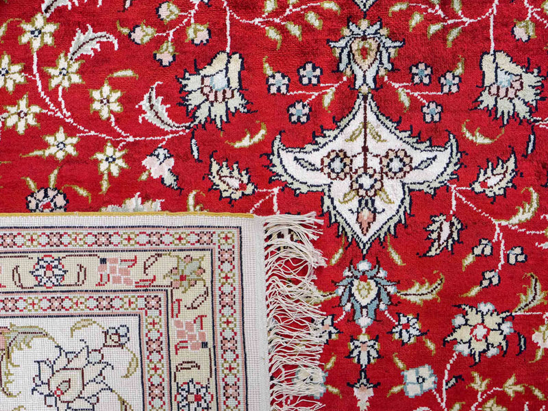 Silk matta - China Silk - 276 x 182 cm - röd